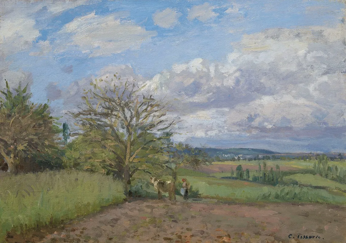 Paysage Avec Une Vachere 2
