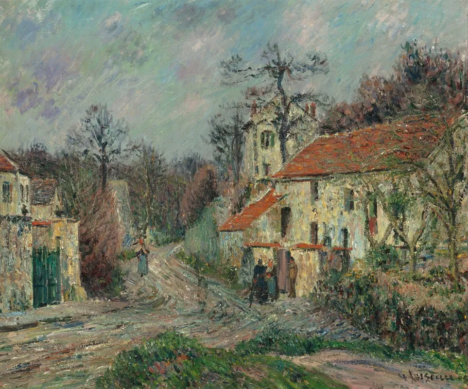 Paysage Dhiver A Chaponval by Gustave Loiseau - Canvas Print