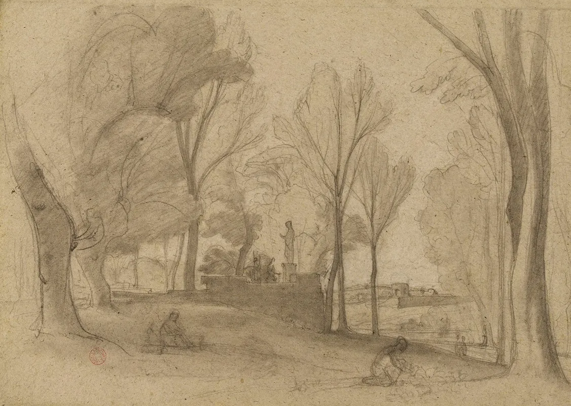Paysage Et Une Esquisse Au Verso