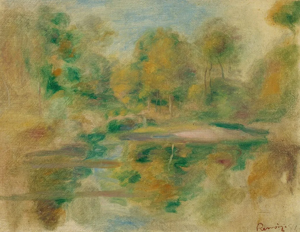 Paysage Etang Et Fond Darbres
