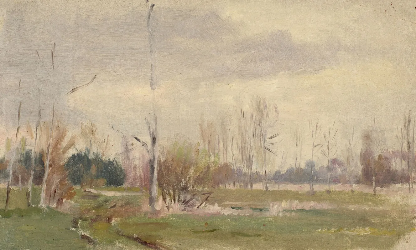 Paysage Fluvial 2 by Jeanne Jegou-Cadart - Canvas Print