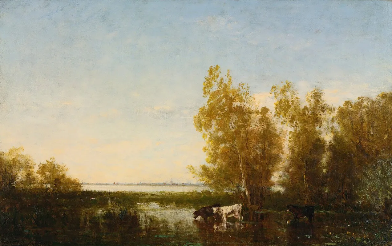 Paysage Hollandaise by Félix Ziem - Canvas Print