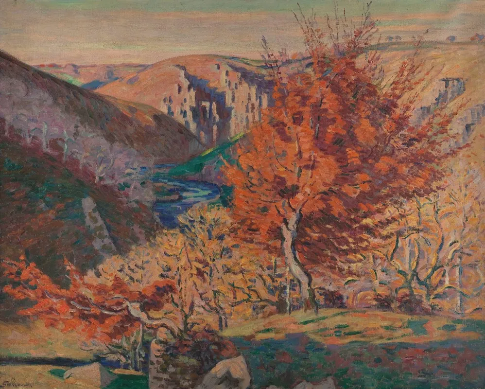 Paysage Le Rocher De La Fileuse by Armand Guillaumin - Canvas Print