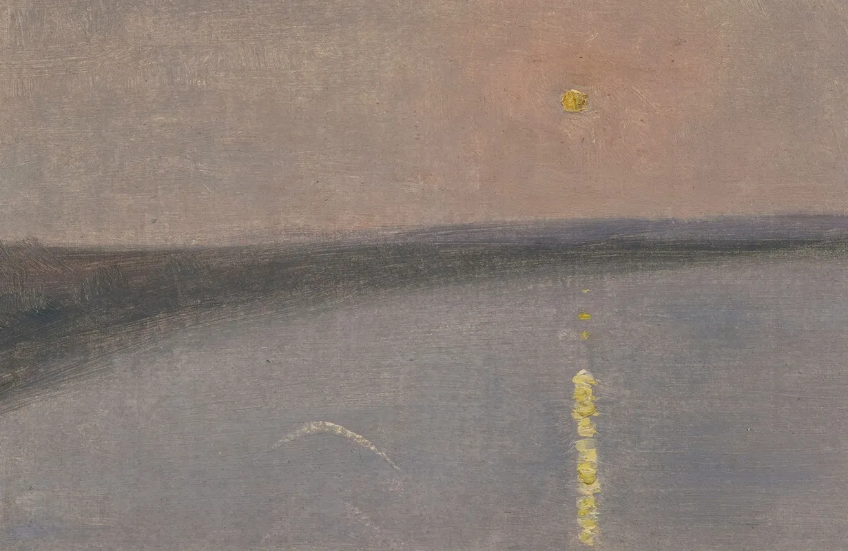 Paysage Nocturne 2 by Jeanne Jegou-Cadart - Canvas Print