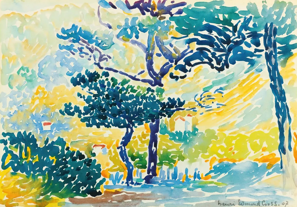 Paysage Provencal by Henri-Edmond Cross - Canvas Print