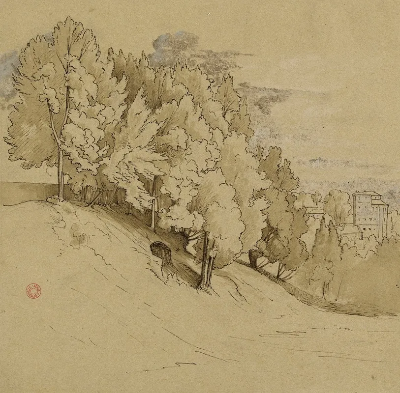 Paysage Vallonne Avec Constructions
