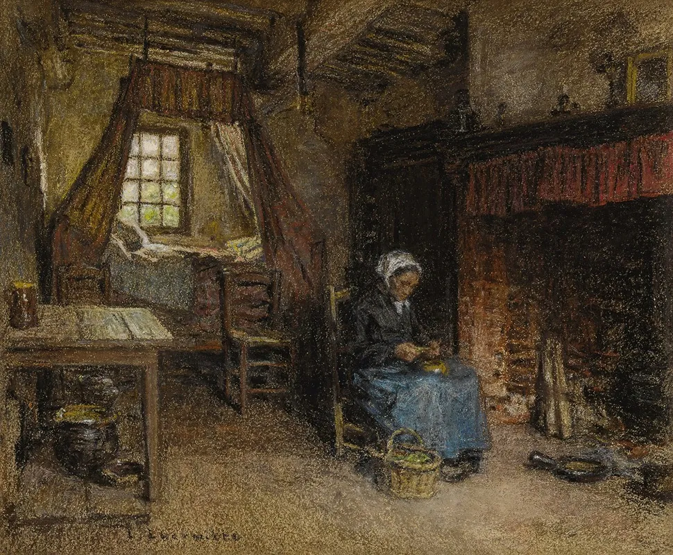 Paysanne Devant Latre