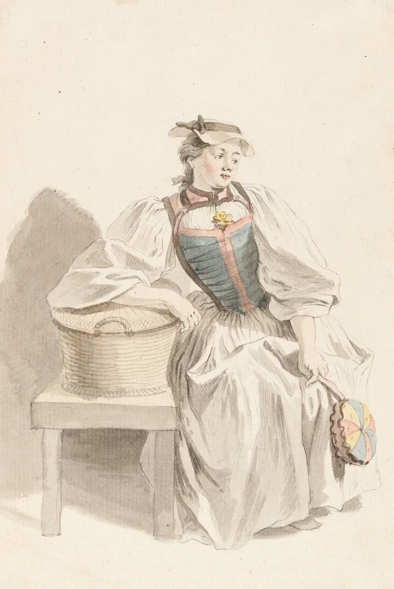 Paysanne Du Canton De Berne by Johann Ludwig Aberli - Canvas Print