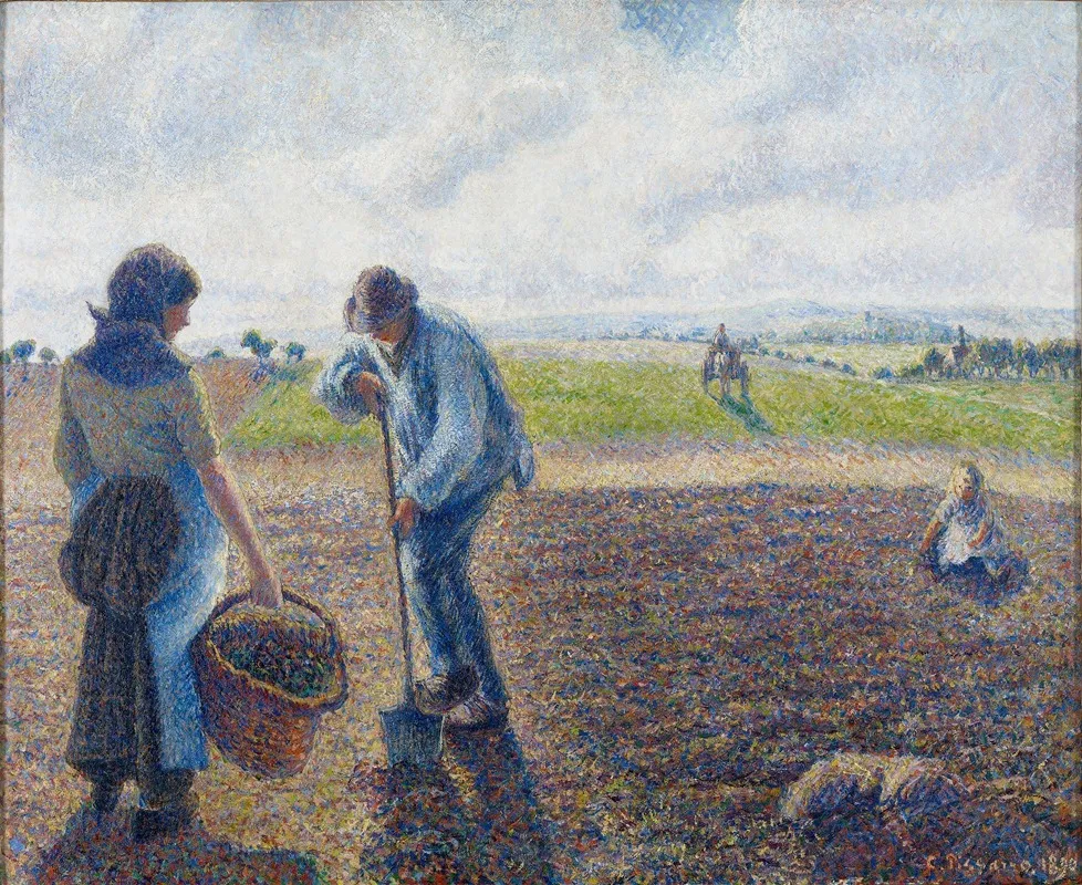 Paysans Dans Les Champs Eragny Peasants In The Fields Eragny