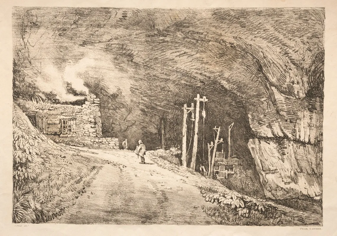 Peak Cavern by Samuel Prout - Canvas Print