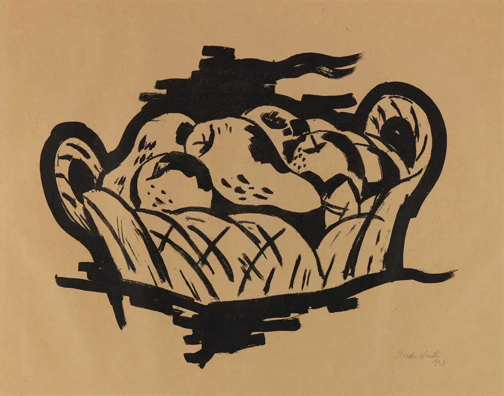 Pear In Basket by Marsden Hartley - Canvas Print