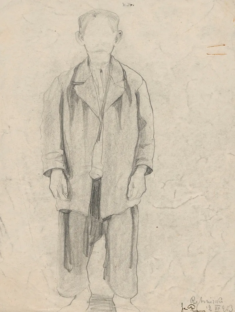 Peasant From Riebini by Jan Rembowski - Canvas Print