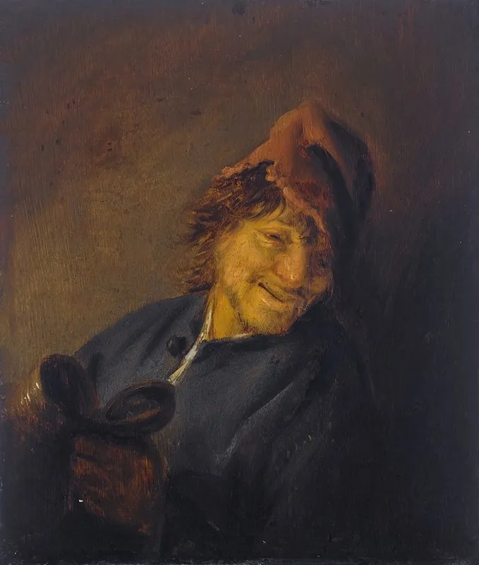 Peasant With A Red Cap Holding A Jug