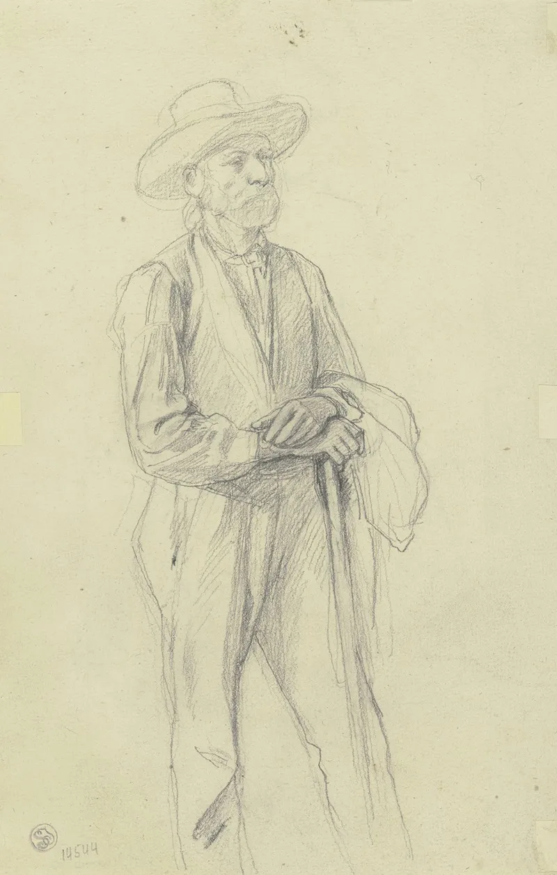 Peasant With Hat And Walking Stick