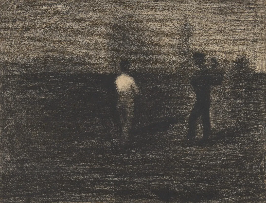 Peasants by Georges Seurat - Canvas Print