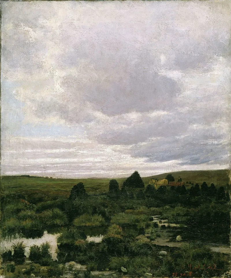 Peat Bog At Jaeren by Kitty Kielland - Canvas Print