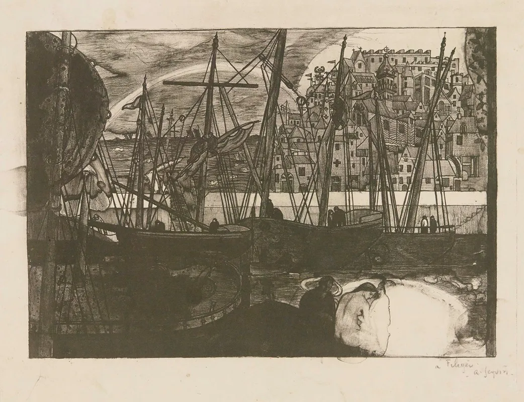 Pecheurs De Goemons by Armand Seguin - Canvas Print