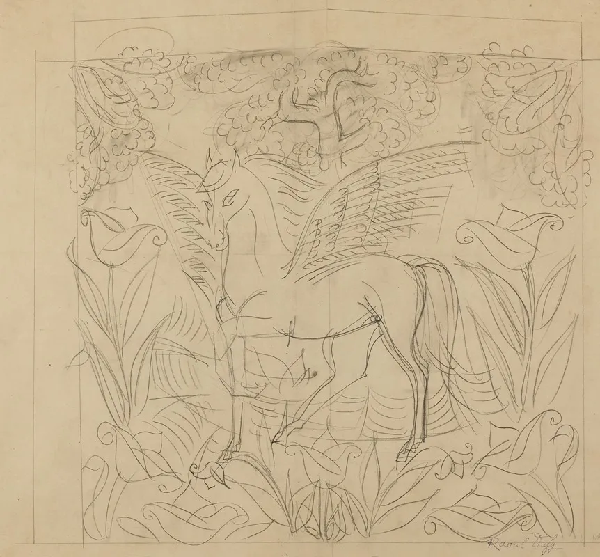 Pegase 2 by Raoul Dufy - Canvas Print