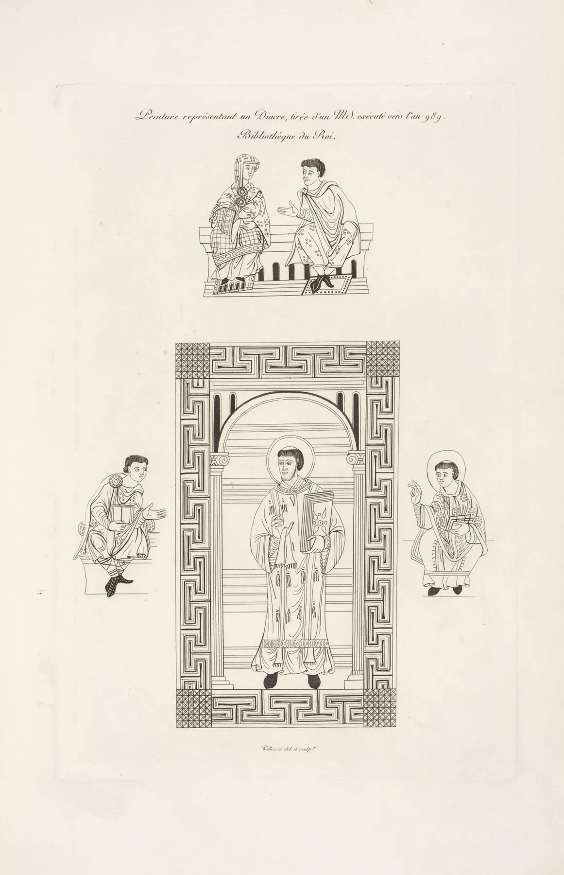 Peinture Representant Un Diacre Tiree Dun Ms Execute Vers Lan 989