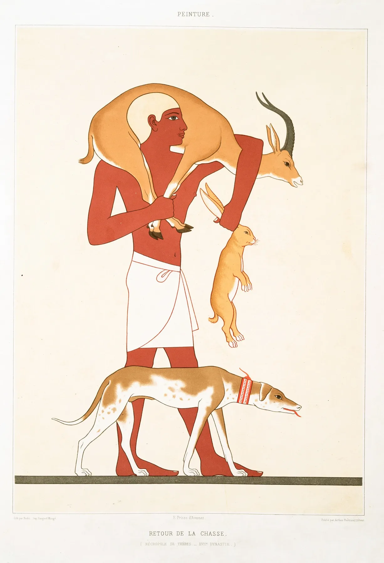 Peinture Retour De La Chasse Necropole De Thebes Xviie Dynastie