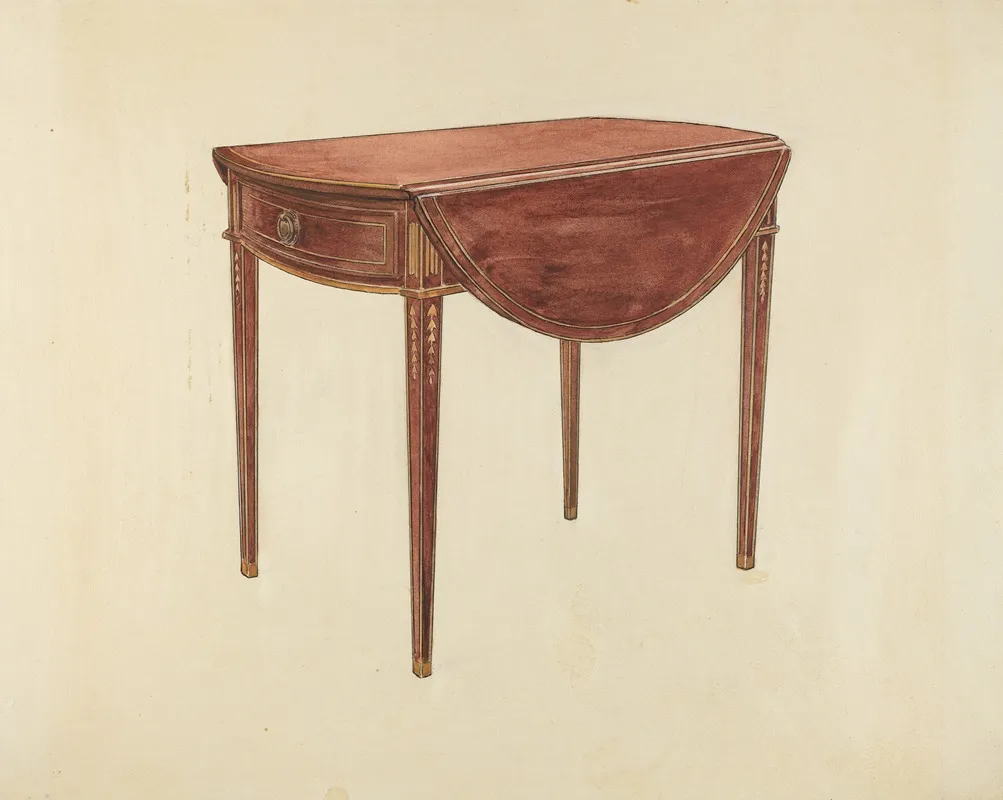 Pembroke Table 2 by Florence Choate - Canvas Print