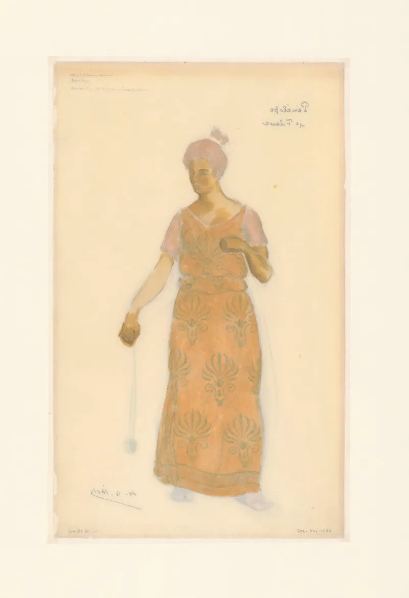 Penelope Maquette De Costume Melanthe Premiere Fileuse Lucy Vuillemin 3 by Henri-Gabriel Ibels - Canvas Print