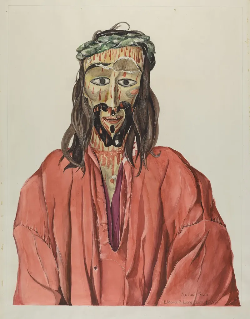 Penitent Christ by Eldora P. Lorenzini - Canvas Print