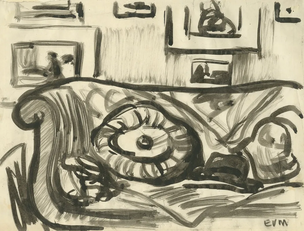 Penseelschets Van Interieur