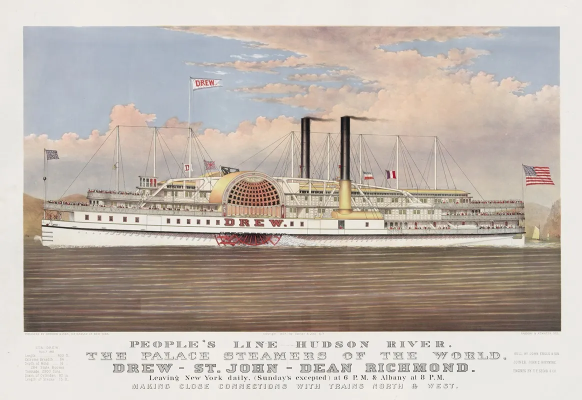 Peoples Line Hudson River The Palace Steamers Of The World Drew St John Dean Richmond