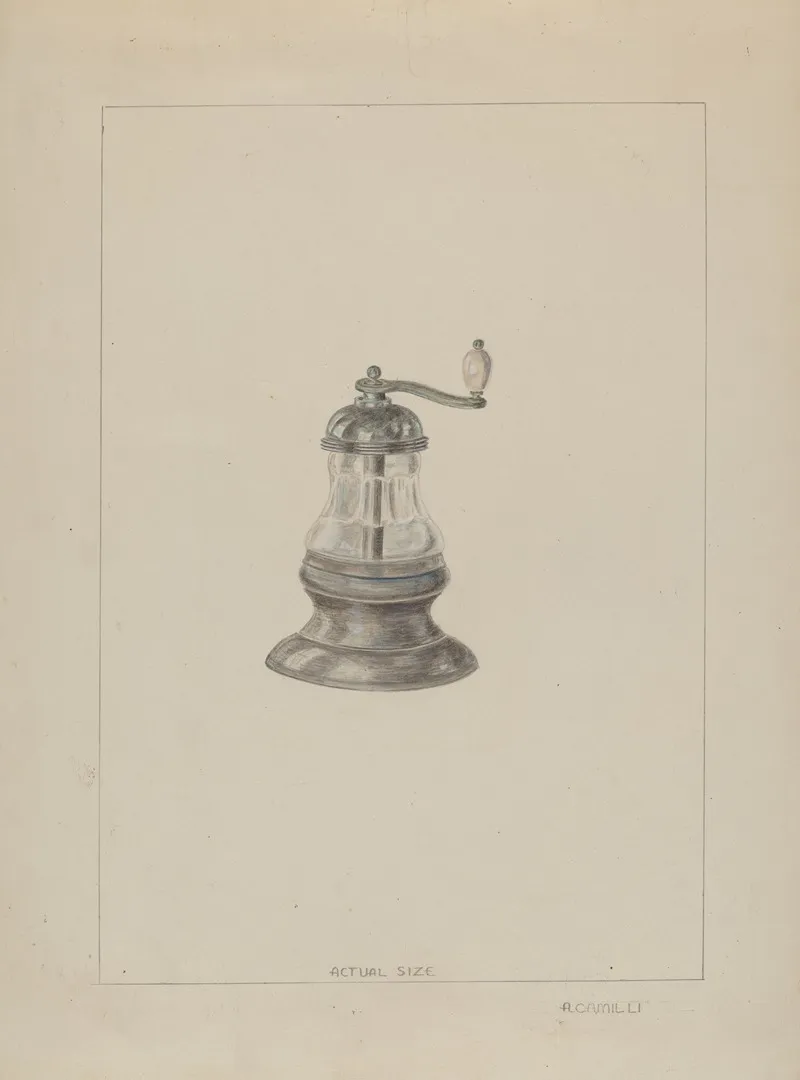 Pepper Grinder by Albert Camilli - Canvas Print