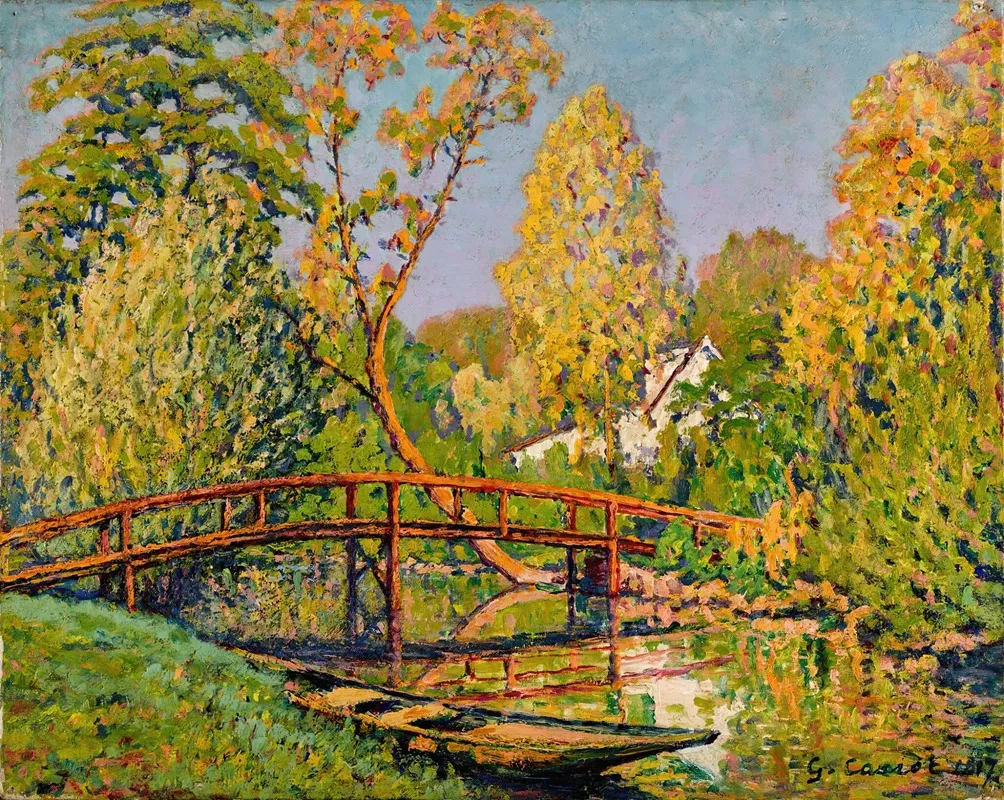 Perigny Pont Sur Lyerres by Gustave Cariot - Canvas Print