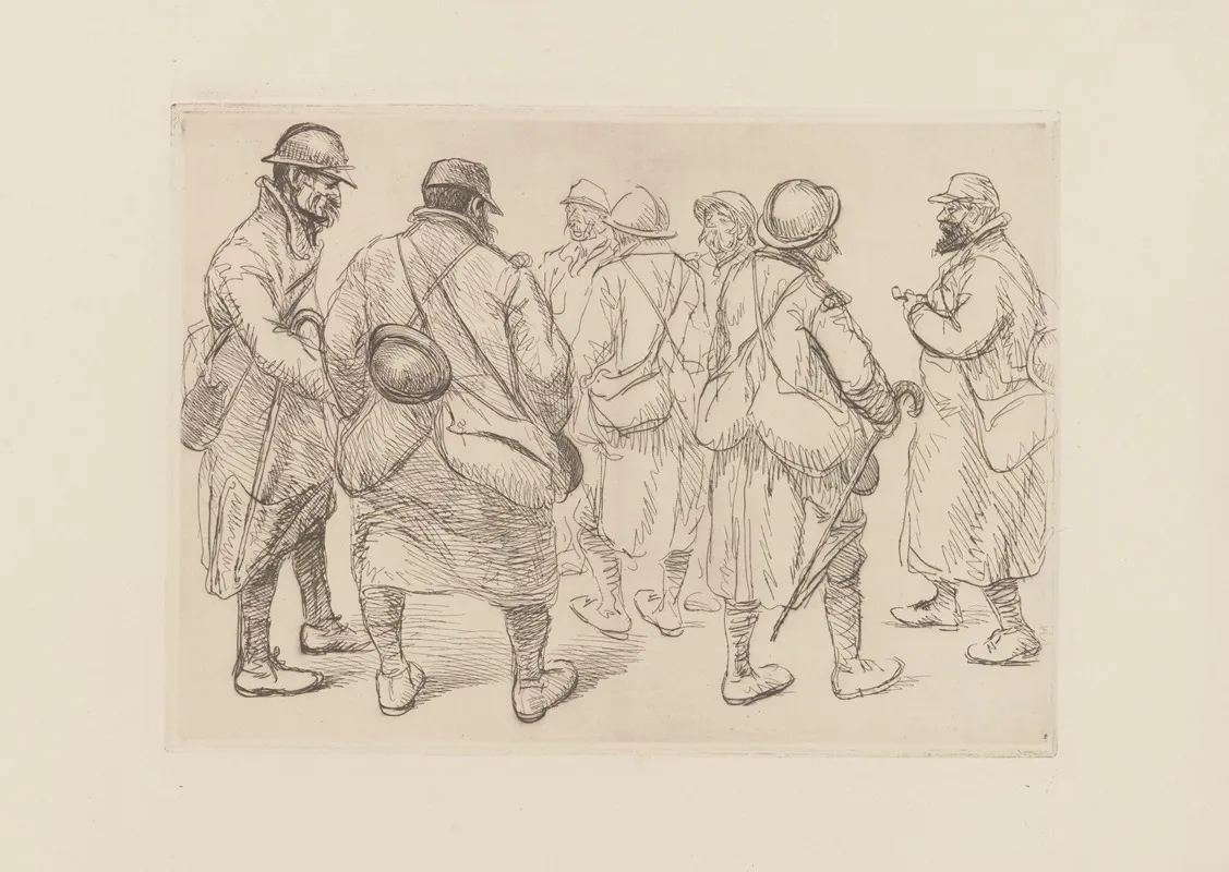 Permissionnaires N 2 by Théophile Alexandre Steinlen - Canvas Print