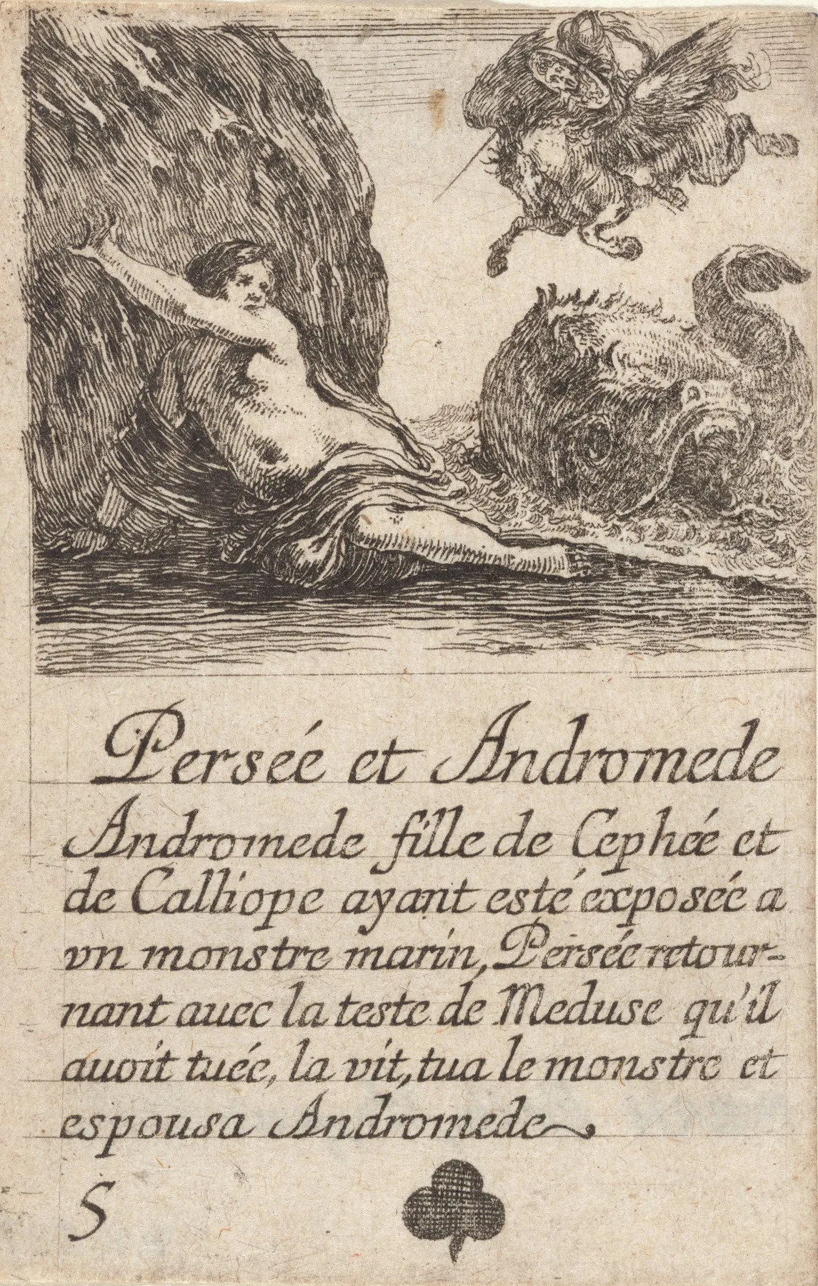 Persee Et Andromede 2 by Stefano Della Bella - Canvas Print
