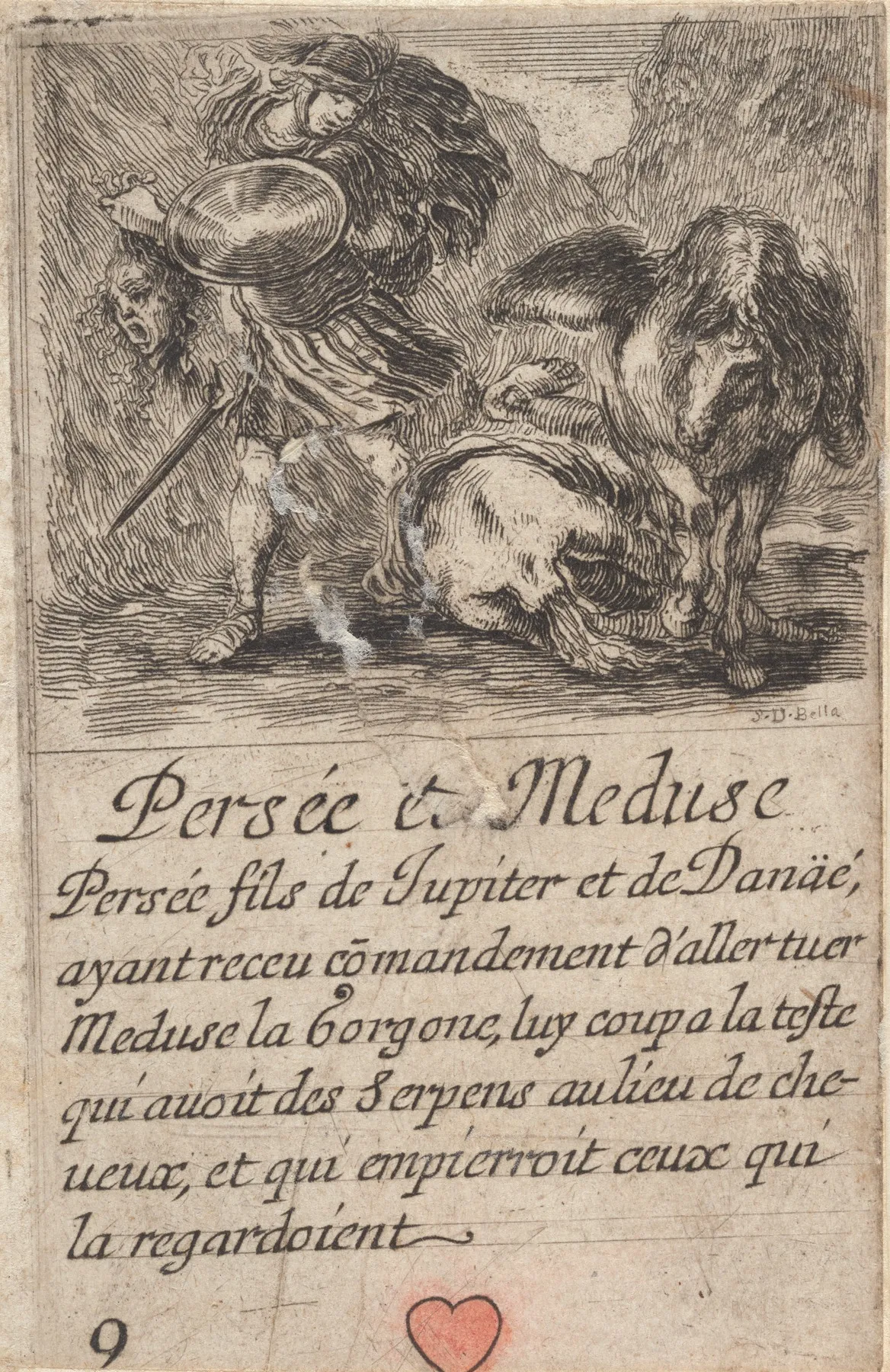 Persee Et Meduse by Stefano Della Bella - Canvas Print