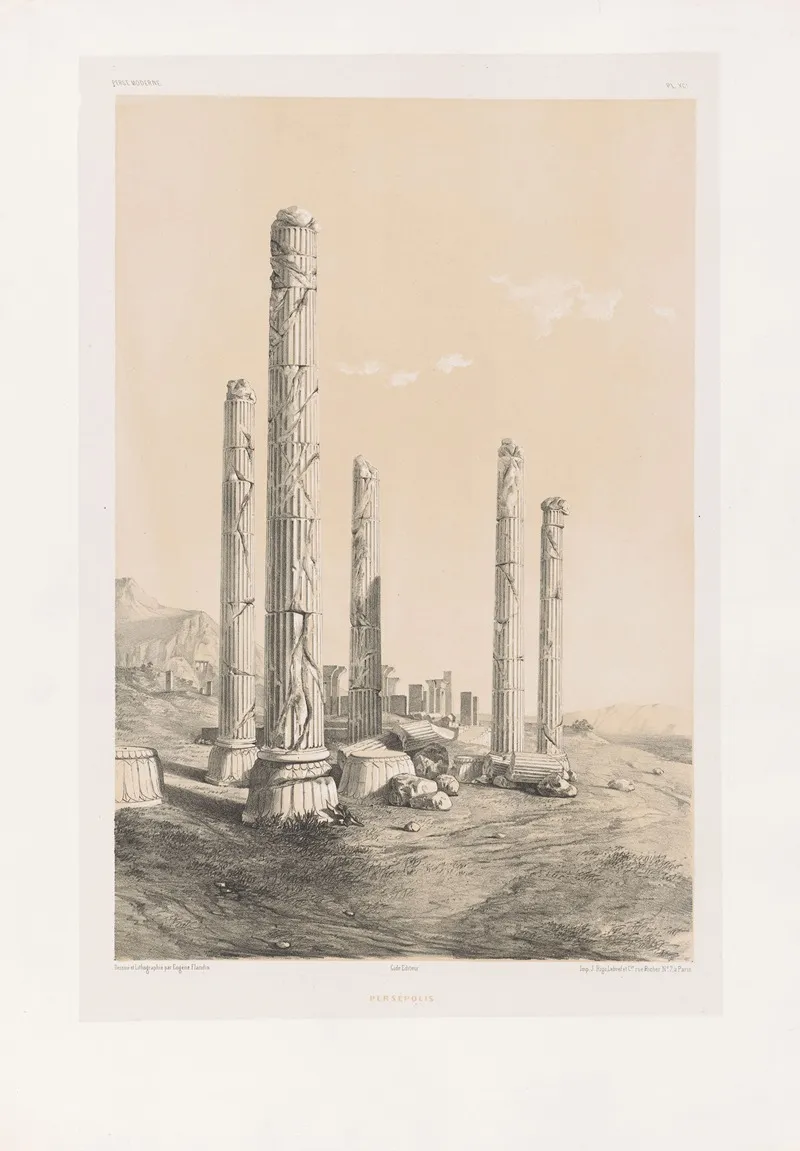Persepolis 3 by Eugène Flandin - Canvas Print