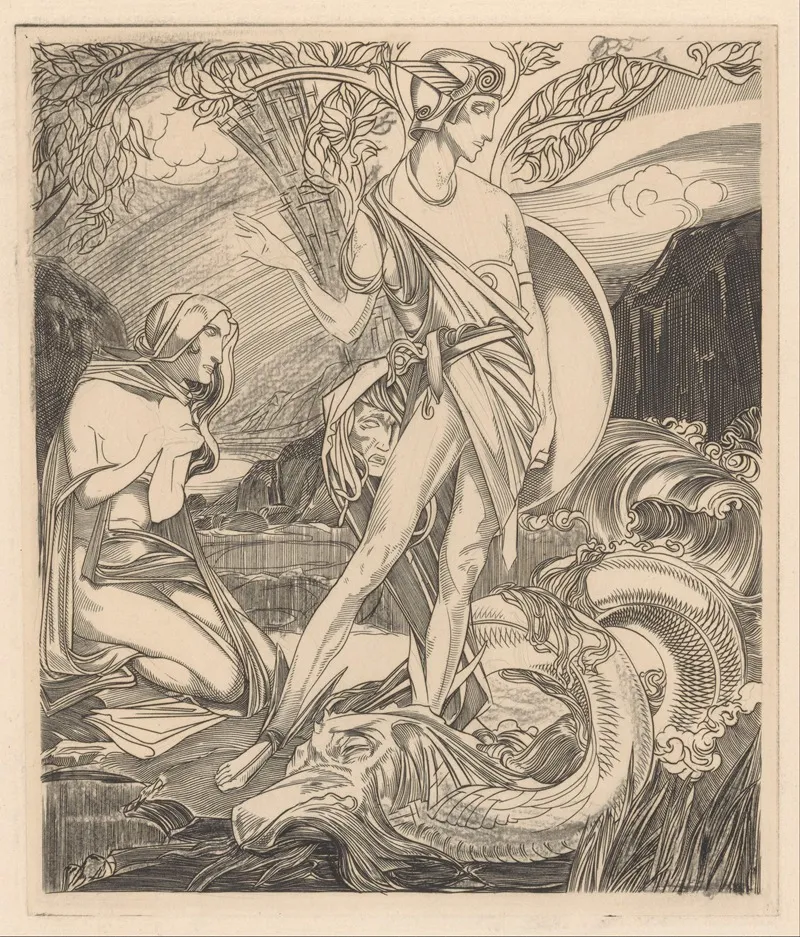 Perseus En Andromeda by Johannes Josephus Aarts - Canvas Print