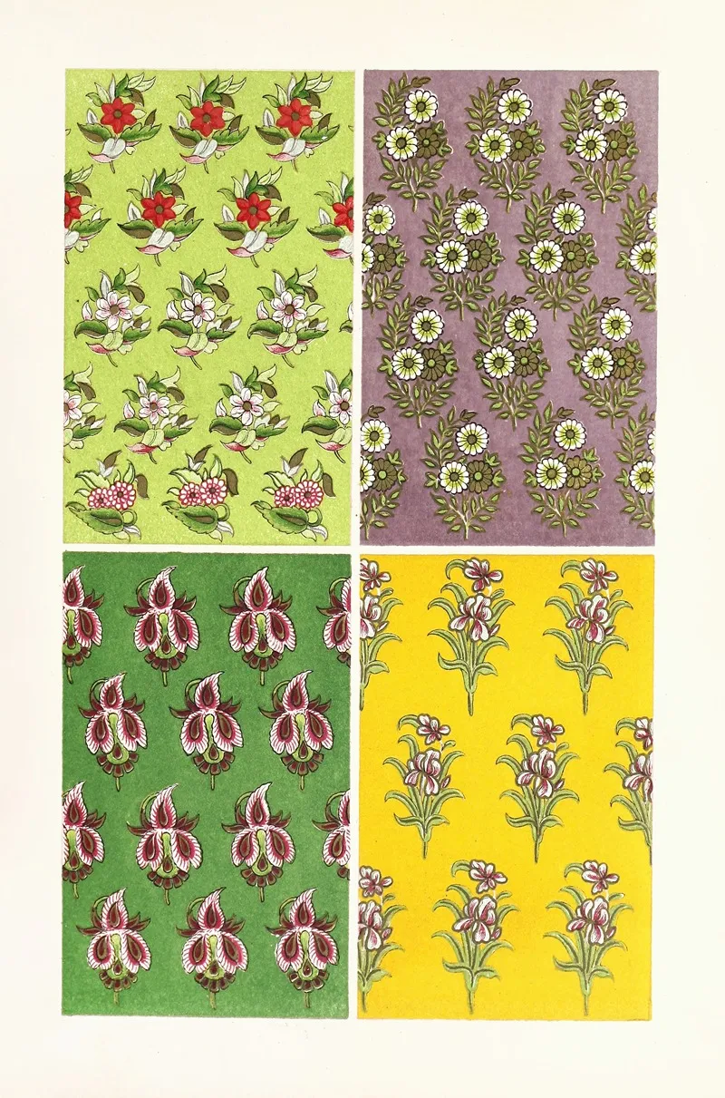 Persian Designs For Textile Fabrics 2 by John Charles Robinson - Canvas Print