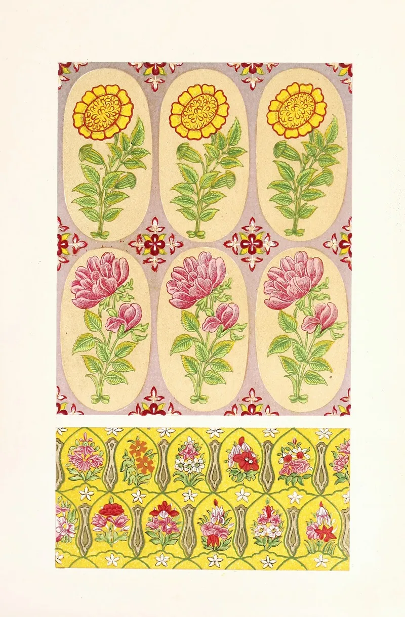 Persian Designs For Textile Fabrics 4 by John Charles Robinson - Canvas Print