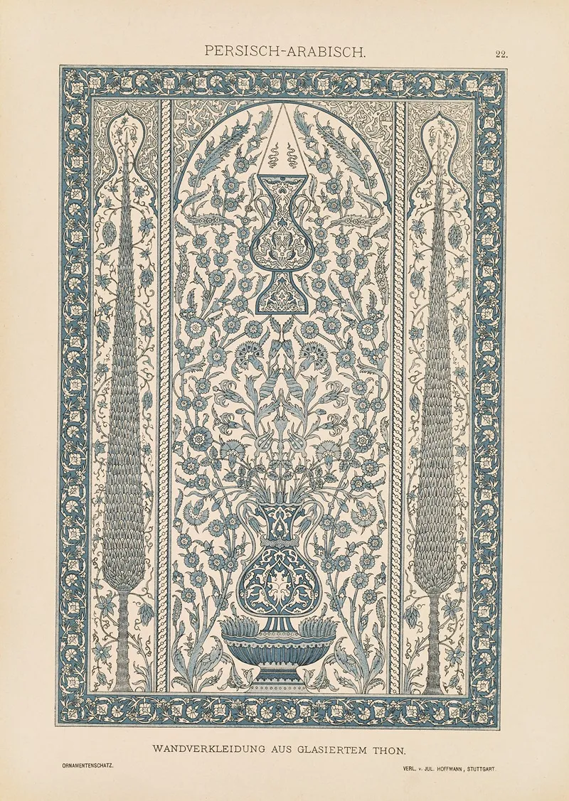 Persisch Arabisch Wandverkleidung Aus Glasiertem Thon by Heinrich Dolmetsch - Canvas Print