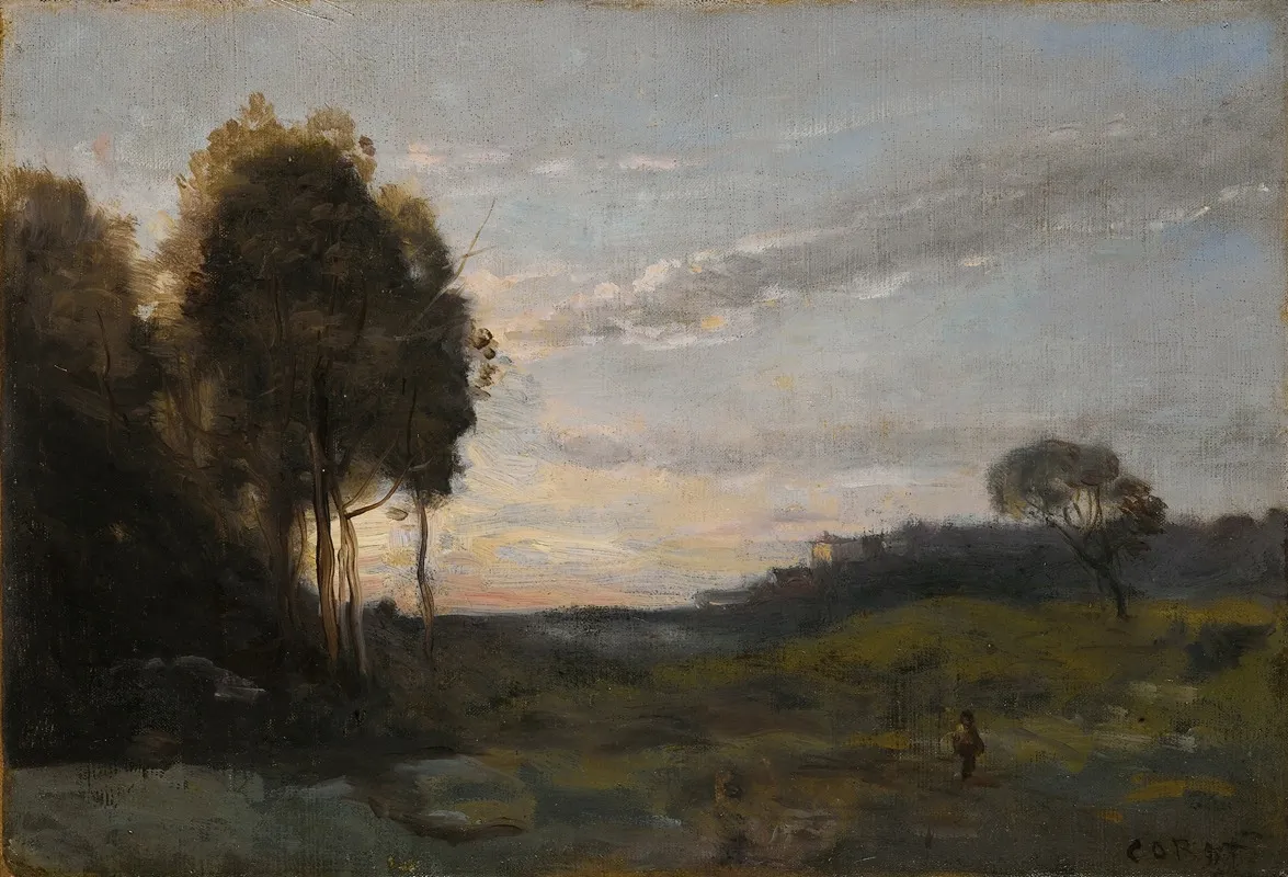 Personage Dans Un Paysage