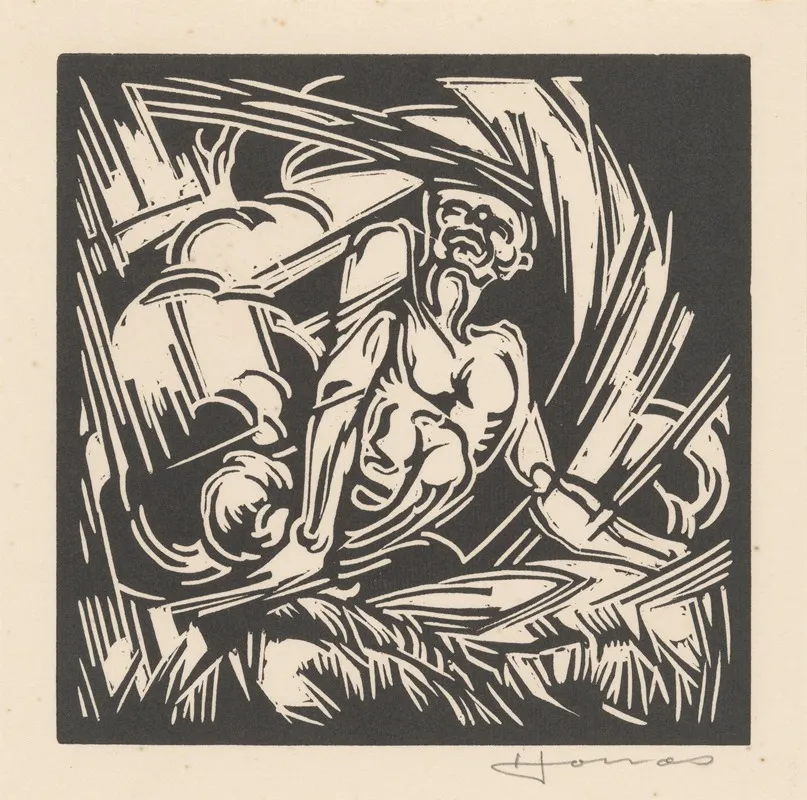 Personificatie Van De Wind 2 by Henri Jonas - Canvas Print