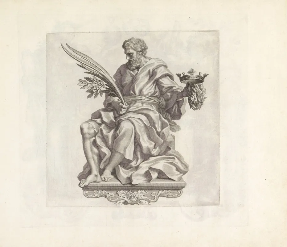 Personificatie Van Verdienste Of Beloning by Robert van Audenaerde - Canvas Print