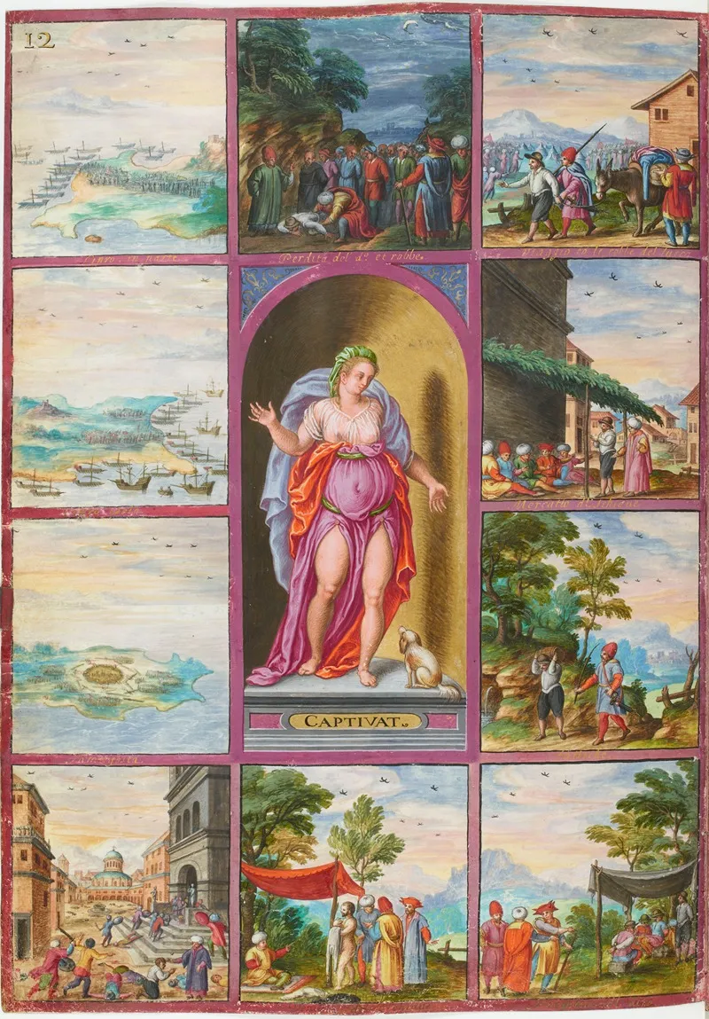 Personnification De La Confiance En Dieu Et De La Reconnaissance Entouree De Dix Tableaux