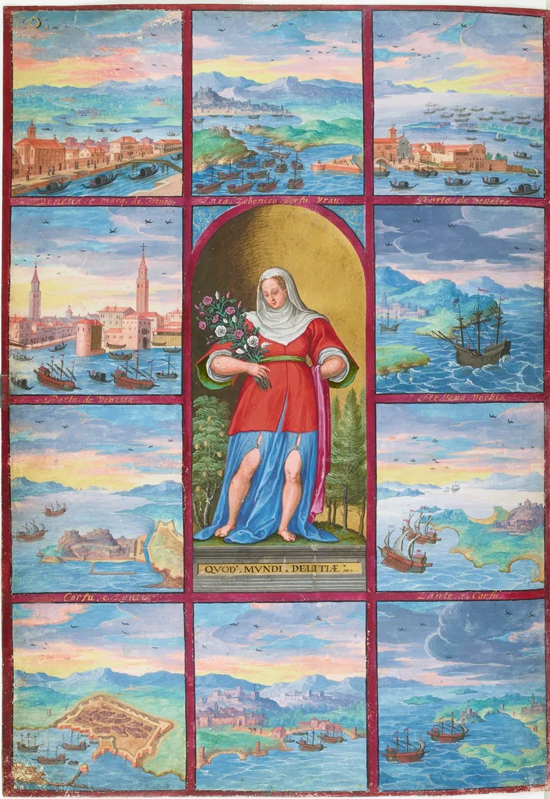 Personnification De La Syrie Entouree De Dix Tableaux