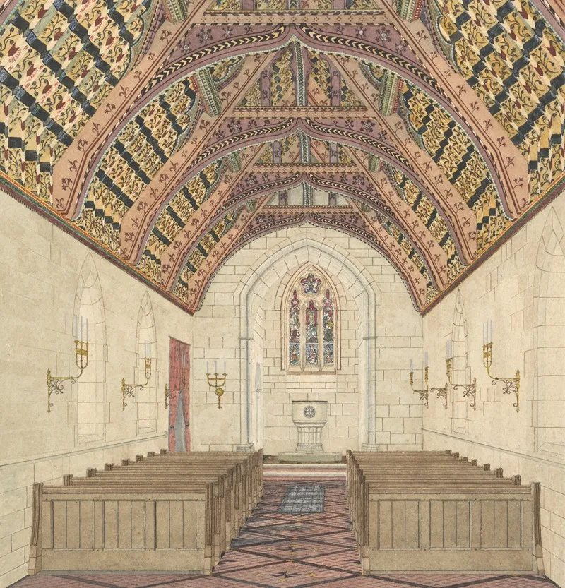 Perspective For A Church Interior by George Edmund Street - Canvas Print