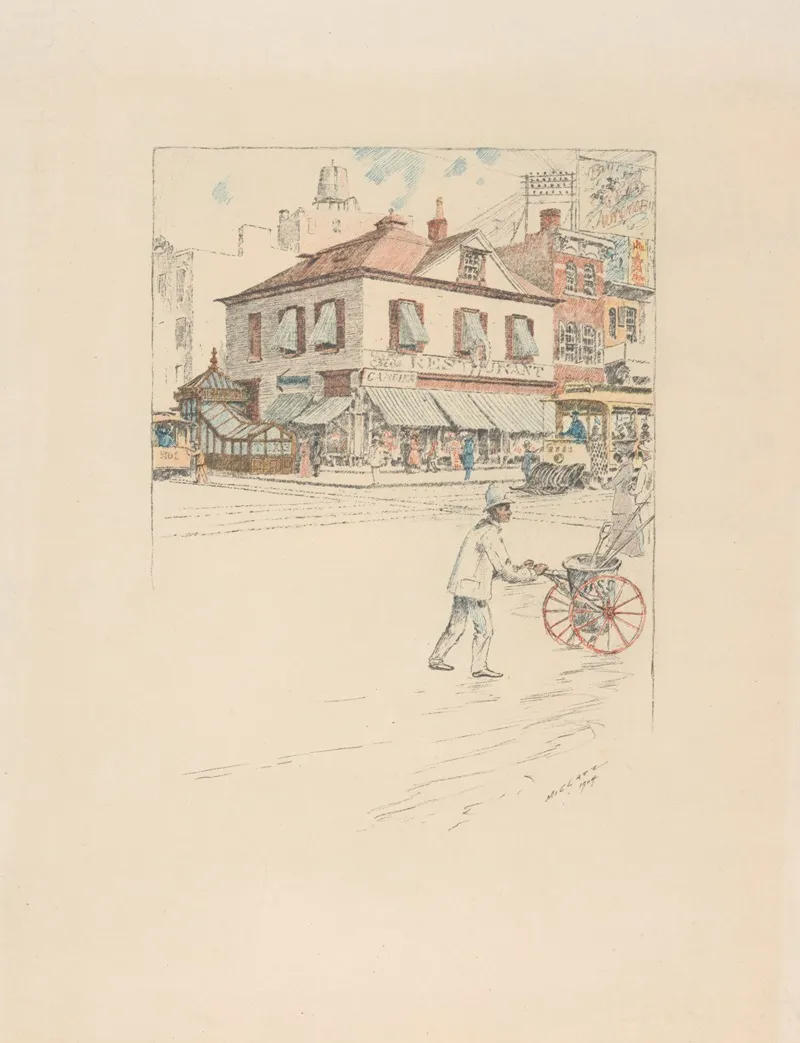 Peter Coopers House Fourth Avenue And 28th Street by Charles Frederick William Mielatz - Canvas Print