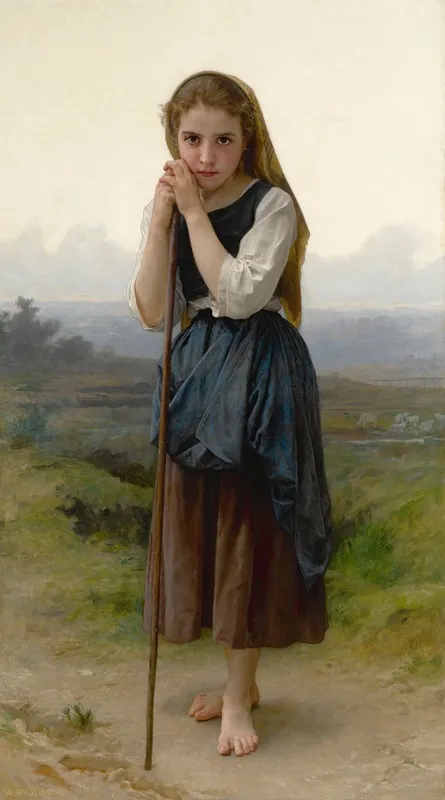 Petite Bergere by William Bouguereau - Canvas Print