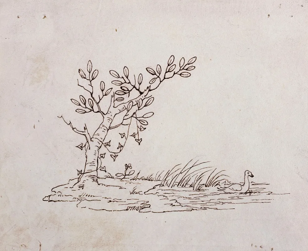Petite Composition Avec Un Arbre by Guillaume Boichot - Canvas Print