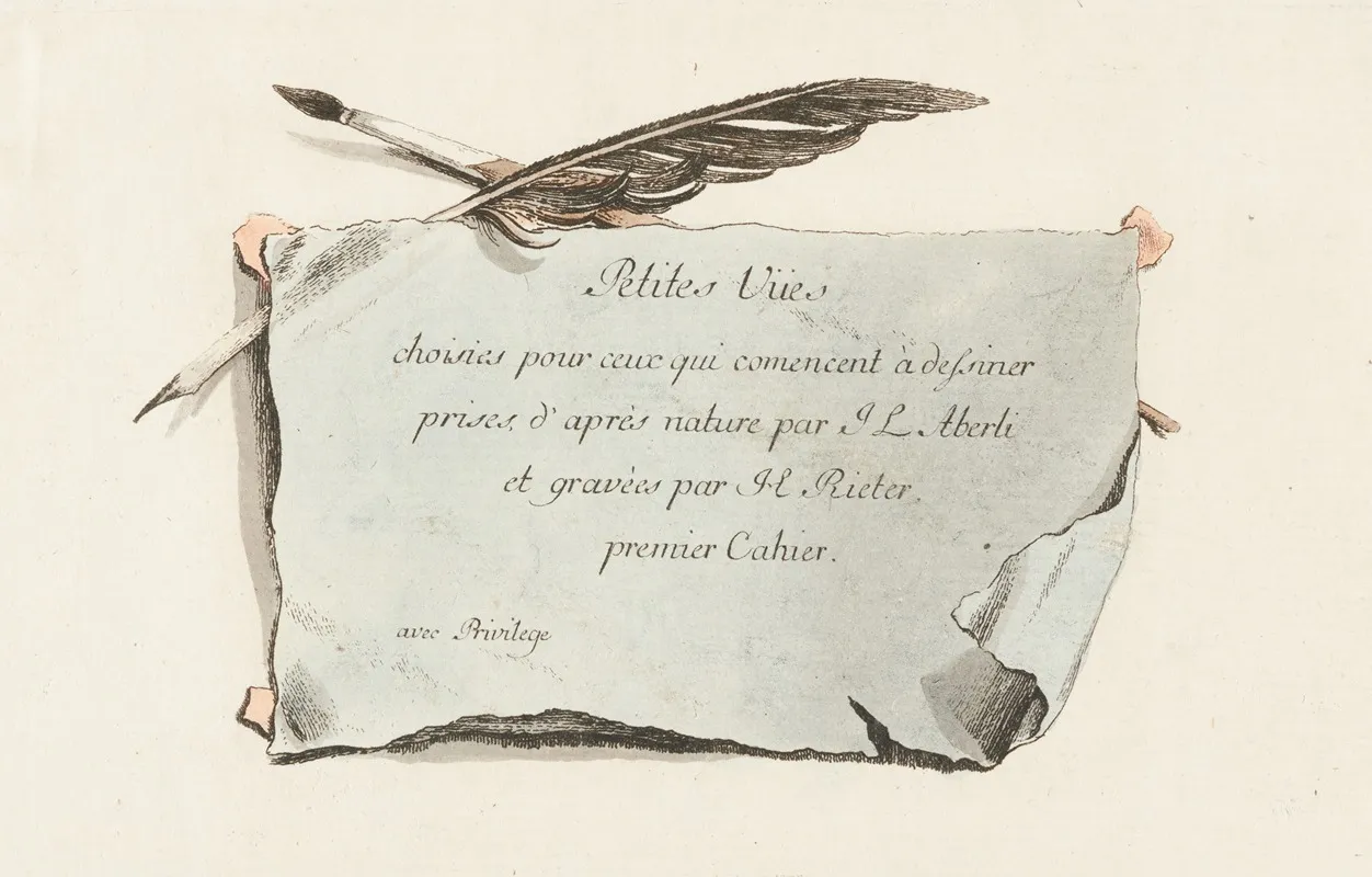 Petites Vues Choisies Pour Ceux Qui Comencent A Dessiner Prises Dapres Nature Par J L Aberli Et Gravees Par H Rieter
