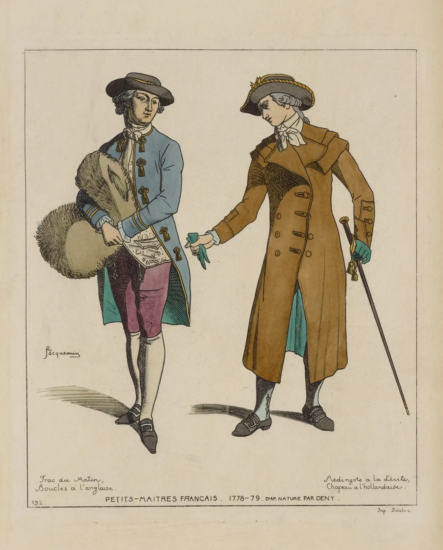 Petits Maitres Francais 1778 79 Dapres Nature Par Deny